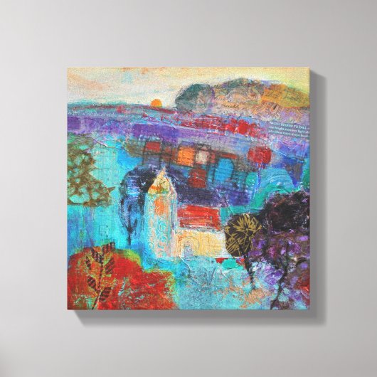 De zon daalt in 2013 canvas afdruk (Voorkant)