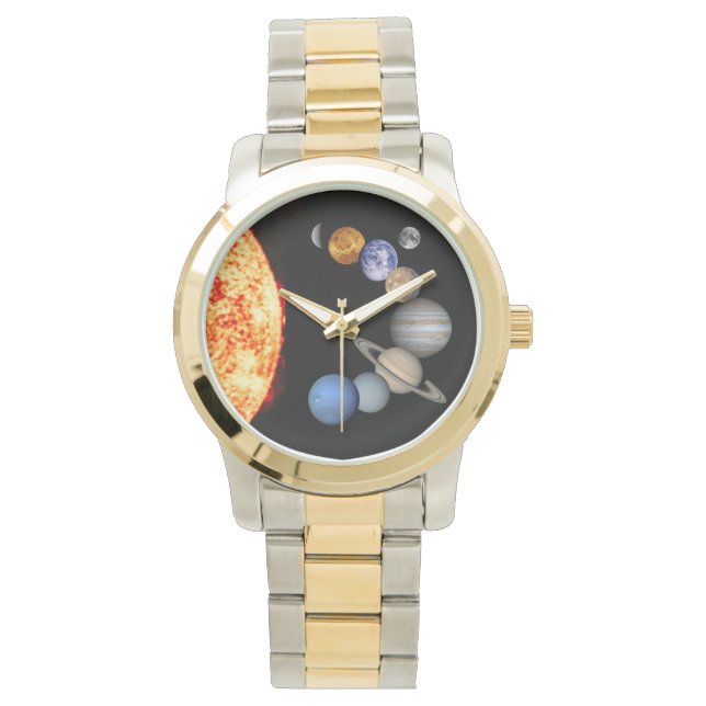 De zon & de planeten horloge (Voorkant)