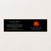 De zon, de ster, de astronoom, de astronomiewinkel visitekaartje (Buitenkant ongevouwen)