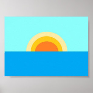 De Zon die van de Zon in het Poster van het Zee pl