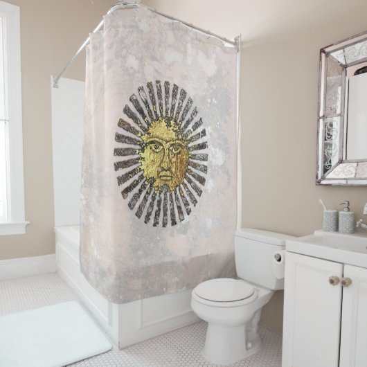 De zon douchegordijn (In situ)