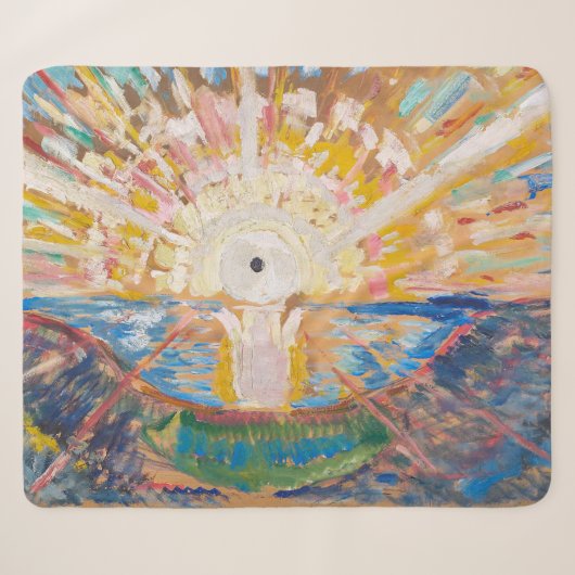 De Zon | Edvard Munch | Sherpa Deken (Voorkant (horizontaal))