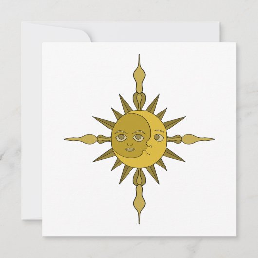 De Zon en de Maan Bedankkaart (Voorkant)