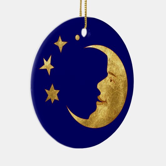 De zon en de maan keramisch ornament (Rechts)