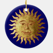 De zon en de maan keramisch ornament (Achterkant)