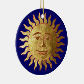 De zon en de maan keramisch ornament (Rechts)