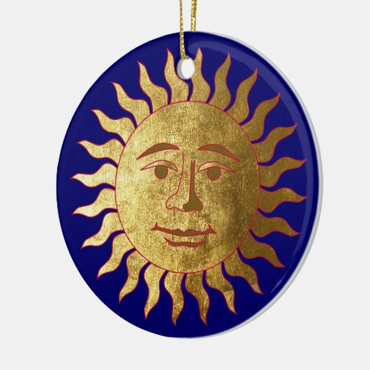 De zon en de maan keramisch ornament (Links)