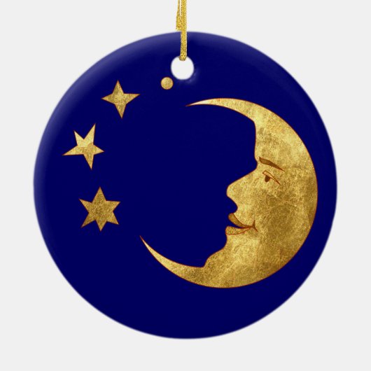 De zon en de maan keramisch ornament (Achterkant)