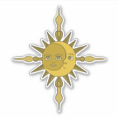 De Zon en de Maan Sticker (Voorkant)