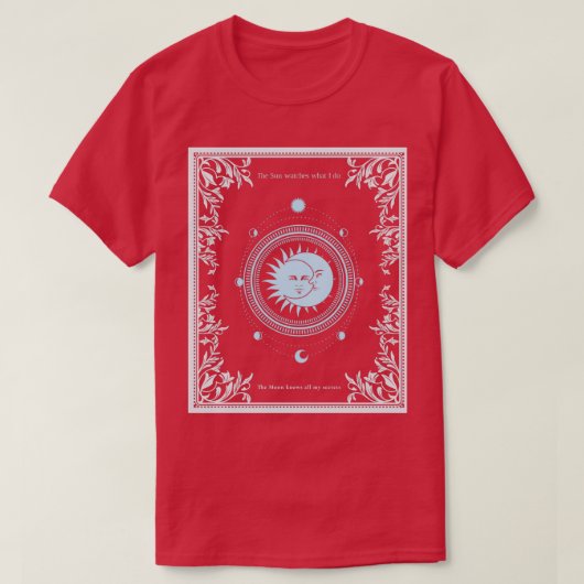 De zon en de maan t-shirt (Design voorkant)