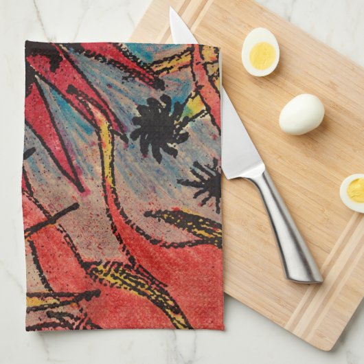 De zon en de maan theedoek (Quarter Fold)