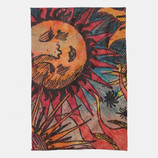 De zon en de maan theedoek (Verticaal)