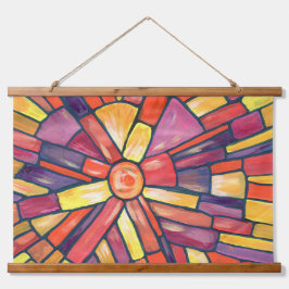 De zon en het licht hangend wandkleed