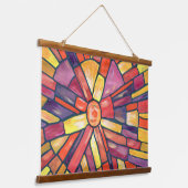 De zon en het licht hangend wandkleed (Gebogen)