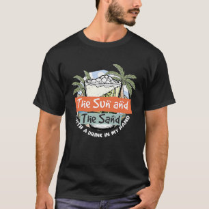 De Zon en het Zand en een Drink in mijn Handzomer T-shirt