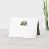 De zon en Japanse abrikozenbloemen Bedankkaart (Achterkant)