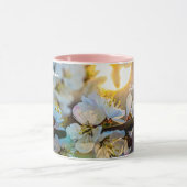 De zon en Japanse abrikozenbloemen Mok (Midden)