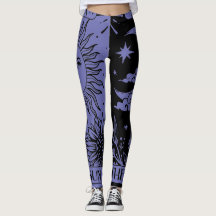 De Zon en Moon Tarot Kaart Legging
