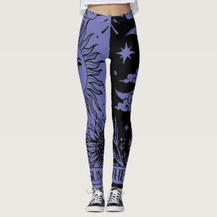 De Zon en Moon Tarot Kaart Legging