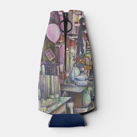 De zon- en moonroze ballon flesjeskoeler (Achterkant)