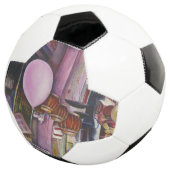 De zon- en moonroze ballon voetbal (Drie kwart)