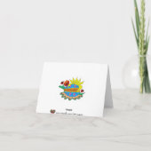 De Zon en Pysanka van de lente Feestdagen Kaart (Achterkant)