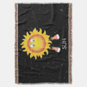 De zon en sterren in de ruimte deken (Voorkant Verticaal)