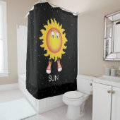 De zon en sterren in de ruimte douchegordijn (In situ)