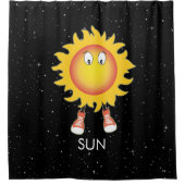 De zon en sterren in de ruimte douchegordijn (Voorkant)