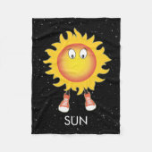 De zon en sterren in de ruimte fleece deken (Voorkant)