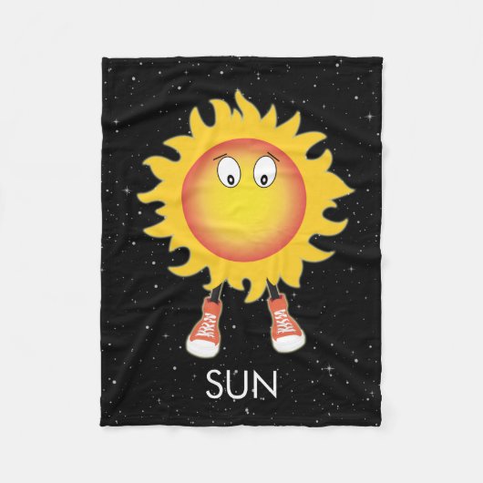 De zon en sterren in de ruimte fleece deken (Voorkant)