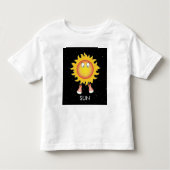 De zon en sterren in de ruimte kinder shirts (Voorkant)