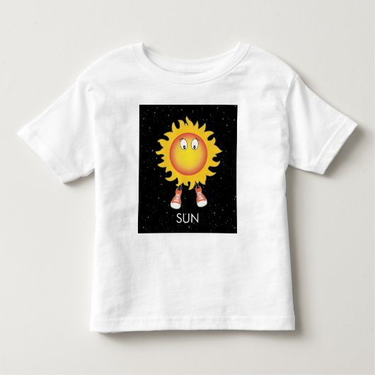 De zon en sterren in de ruimte kinder shirts (Voorkant)