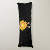 De zon en sterren in de ruimte lichaamskussen (Voorkant Verticaal)