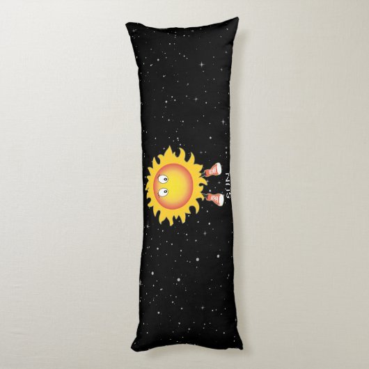 De zon en sterren in de ruimte lichaamskussen (Achterkant (Verticaal))