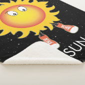 De zon en sterren in de ruimte sherpa deken (3/4)