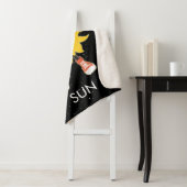 De zon en sterren in de ruimte sherpa deken (In situ)