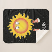De zon en sterren in de ruimte sherpa deken (Voorkant (horizontaal))