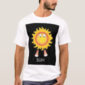 De zon en sterren in de ruimte t-shirt (Voorkant)