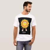 De zon en sterren in de ruimte t-shirt (Voorkant volledig)