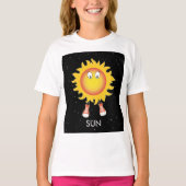 De zon en sterren in de ruimte t-shirt (Voorkant)