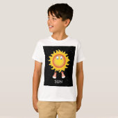 De zon en sterren in de ruimte t-shirt (Voorkant volledig)