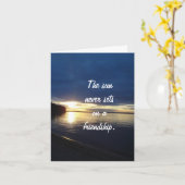 De zon gaat nooit onder op een Wenskaart Kaart (Gele Bloem)