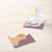 De zon gaat onder achter de paarse heuvels kartonnen onderzetters (Insitu)