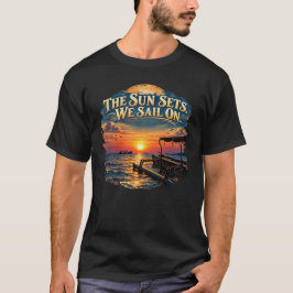 De Zon Gaat Onder We Zegelen Verder Vintage Oceaan T-shirt