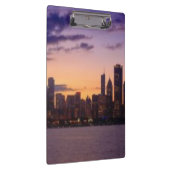 De zon gaat over de skyline van Chicago Klembord (Rechts)