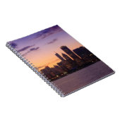 De zon gaat over de skyline van Chicago Notitieboek (Rechterzijde)