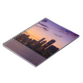 De zon gaat over de skyline van Chicago Notitieboek (Linkerzijde)