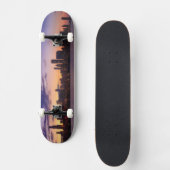 De zon gaat over de skyline van Chicago Persoonlijk Skateboard (Voorkant)