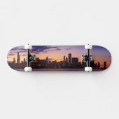 De zon gaat over de skyline van Chicago Persoonlijk Skateboard (Horizontaal)